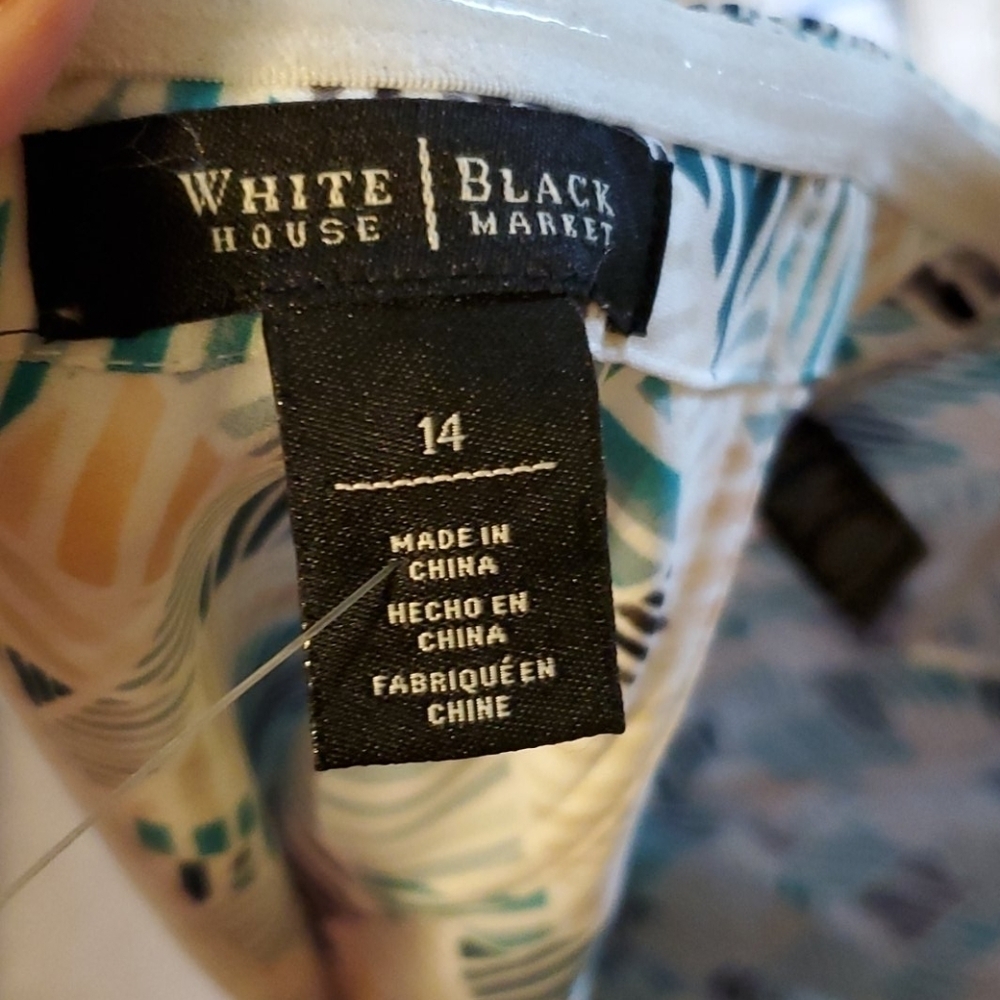 NWT WHBM SZ 14 Print sleeveless hi-lo dress - Picture 4 of 7